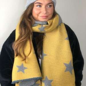 mustard star scarf