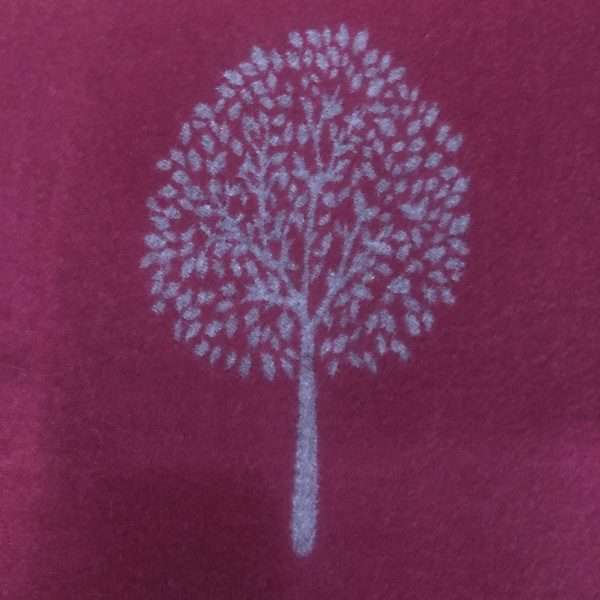Wine side of scarf with mulberry pattern
