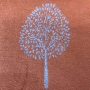 orange side of reversible mulberry scarf