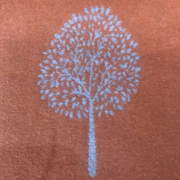 orange side of reversible mulberry scarf