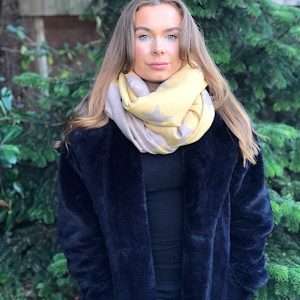 wrapped mustard star scarf
