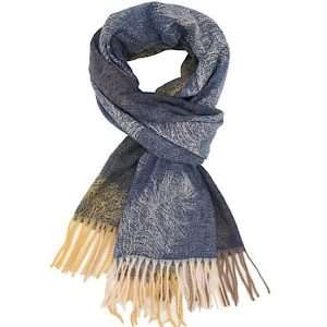 photo of navy feather scarf