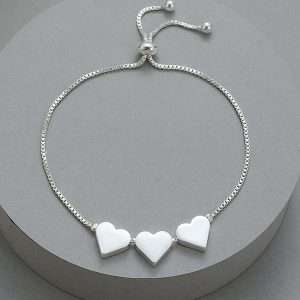 three hearts friendship bracelet