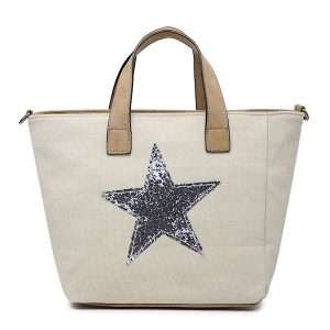 cream star handbag