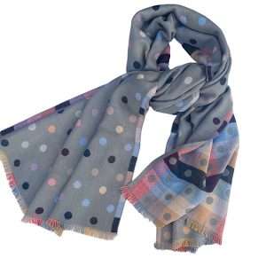 grey large spot scarf
