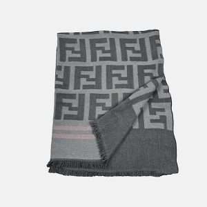 grey double f scarf