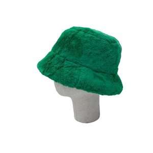 green bucket hat side on