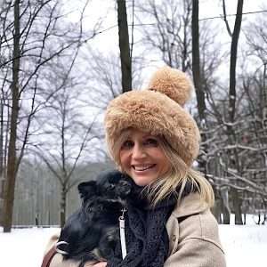 luxury bobble hat in beige