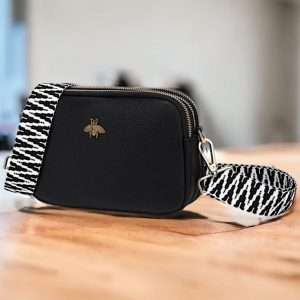black bee bag with 2 straps
