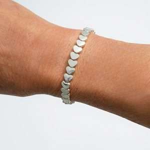 glossy heart bracelet