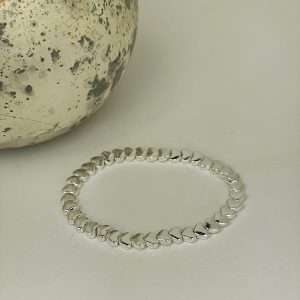 glossy stretchy heart bracelet by gracee jewellery