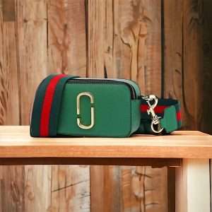 Gucci green camera box crossbody bag