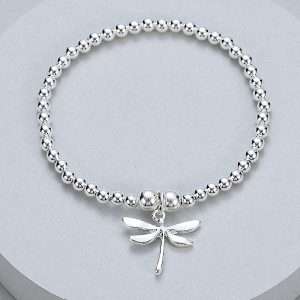 silver dragon fly braclet by gracee