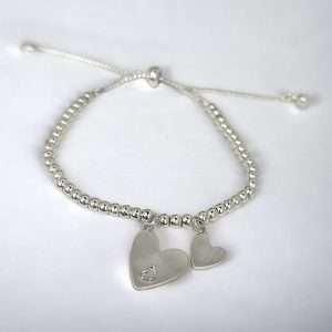 hdouble heart pendant friendship bracelet