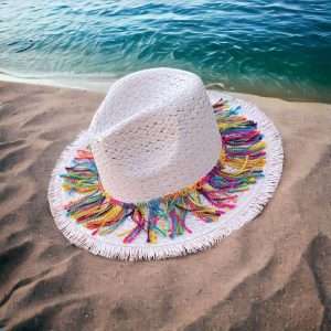 festival hat with tassel detail