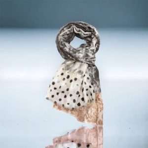 white goldmetallic grey textured lightweight scarf