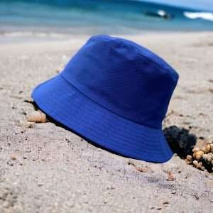 blue unisex reversible bucket hat