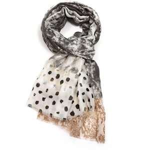 white textured scarf