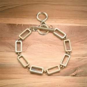 rectangle link gold womans bracelet