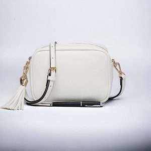 white vegan bag