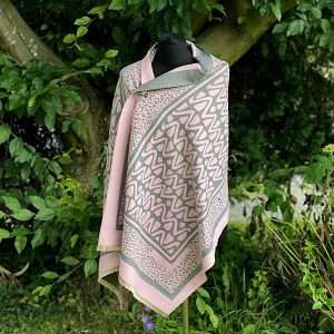 Pink aztec scarf or wrap