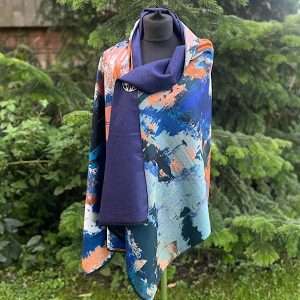 abstract cashmere blend luxury wrap