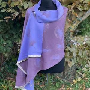 purple dandelion scarf