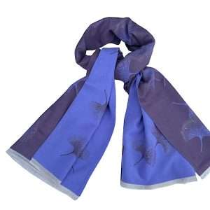 purple scarf on white background