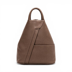Taupe leather back pack