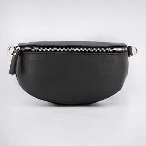 black crossbody bum bag without strap attached