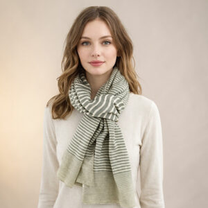 olive scarf on model