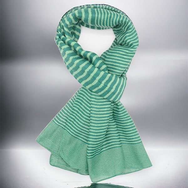 stripes green scarf