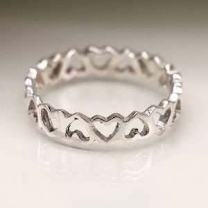 Sterling Silver Heart Ring - "Medium"