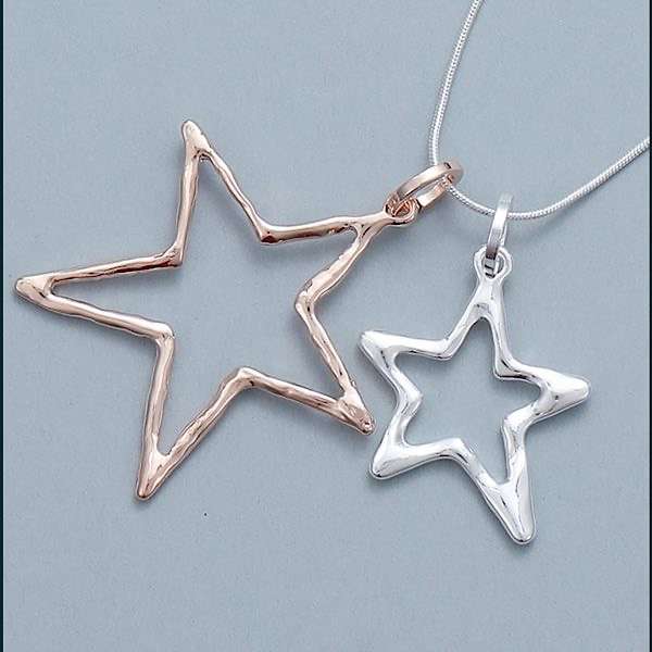 open star long necklace