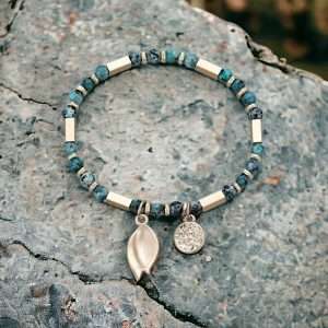 double gold leaf pendant necklace