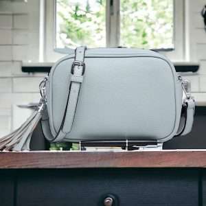 Sage camera bag on worktop