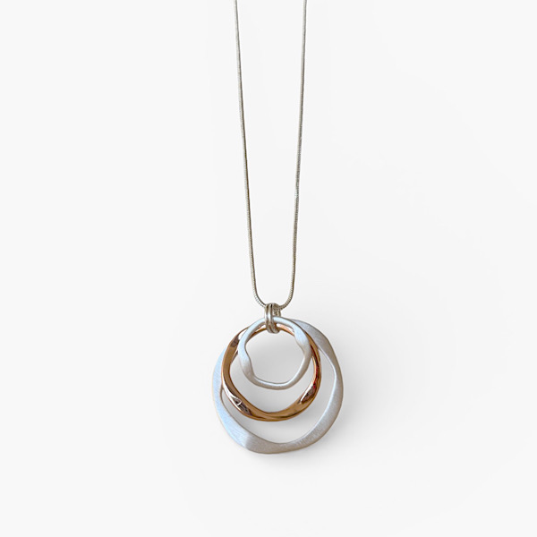 silver rose gold circles