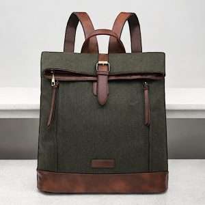 Green Tweed Backpack