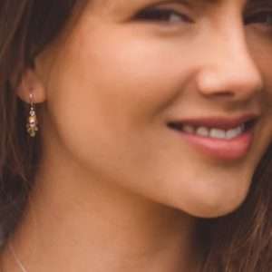 acorn earrings on girl
