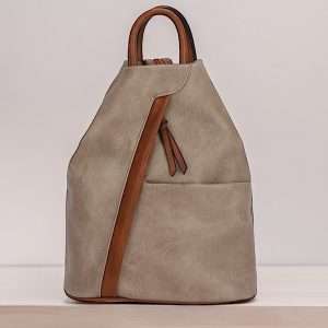 beige medium backpack on worktop