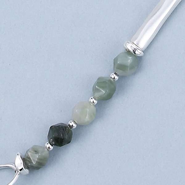 beads and silver workclose up