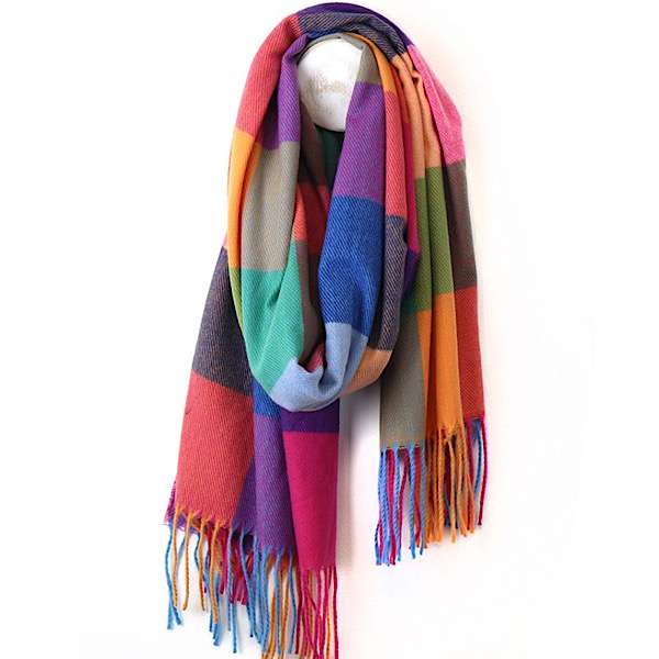 block scarf on hook