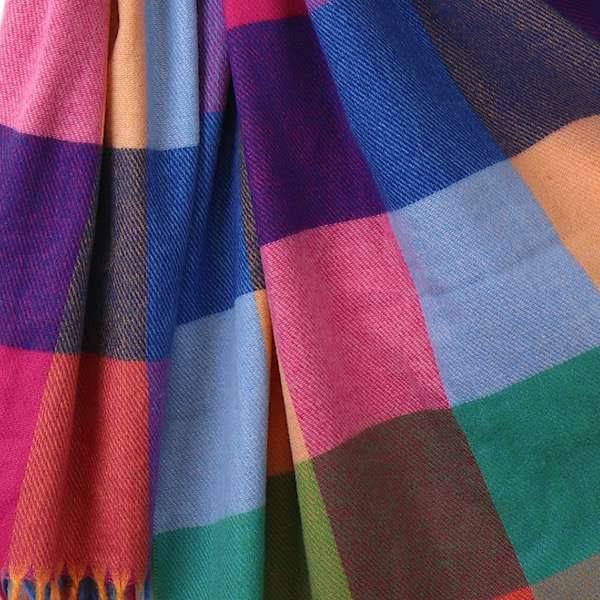 close up of colours in scarf