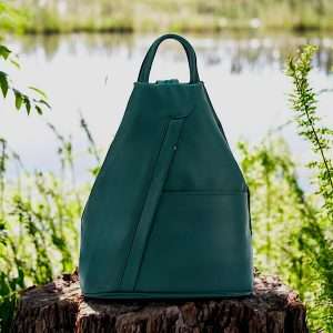 front of winter teal backpack