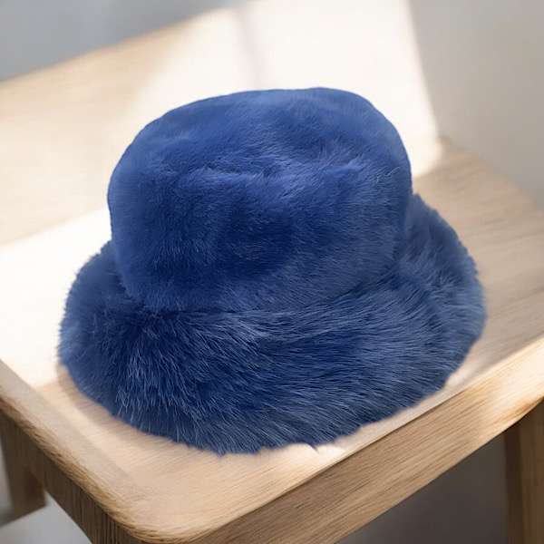 navy luxury bucket hat