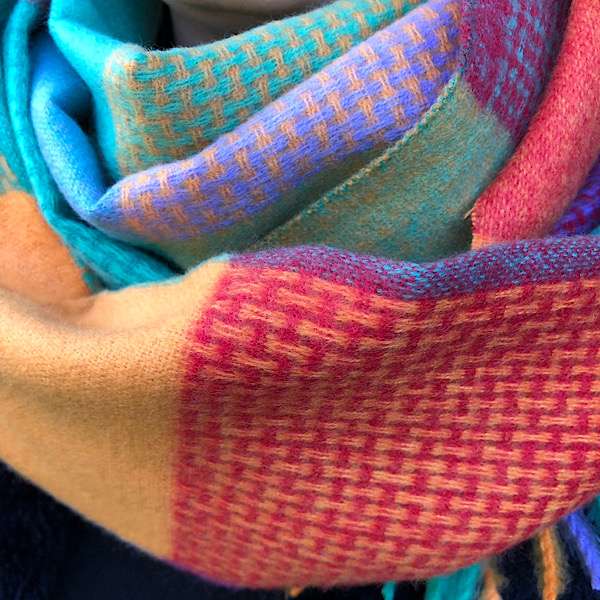 vibrant squares scarf