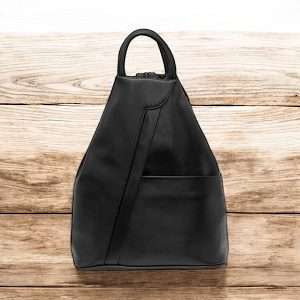 black luxury triangular backpack