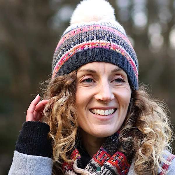 oatmeal fair isle hat