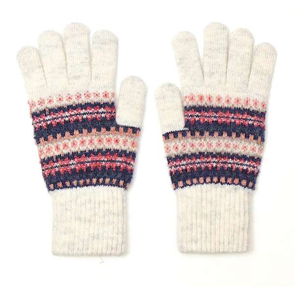 fair isle gloves showing pattern