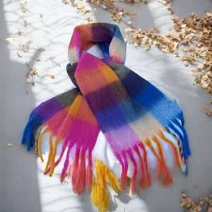 Bright & Cozy Multicolour Tassel Winter Scarf